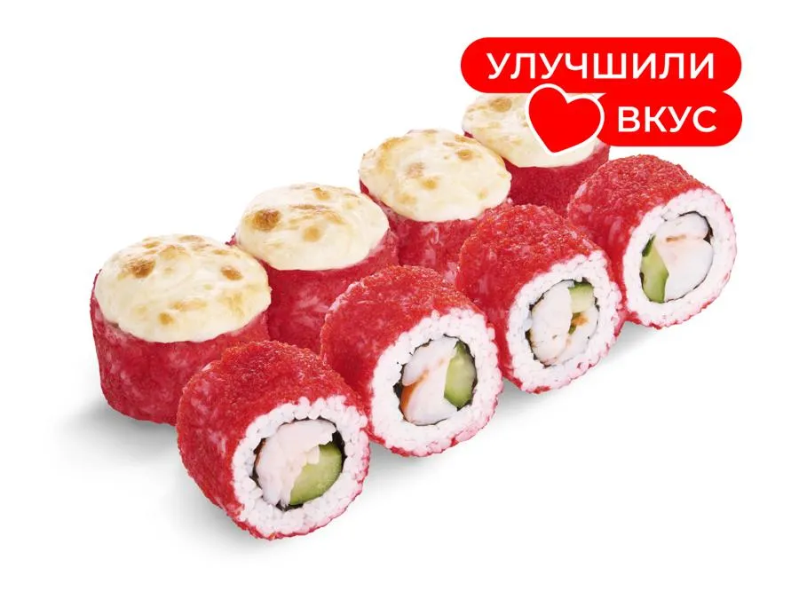 Запеченный Калифорния с креветкой ролл